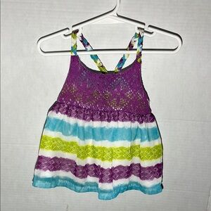 Wonderkids Purple and Multicolor Tank Top